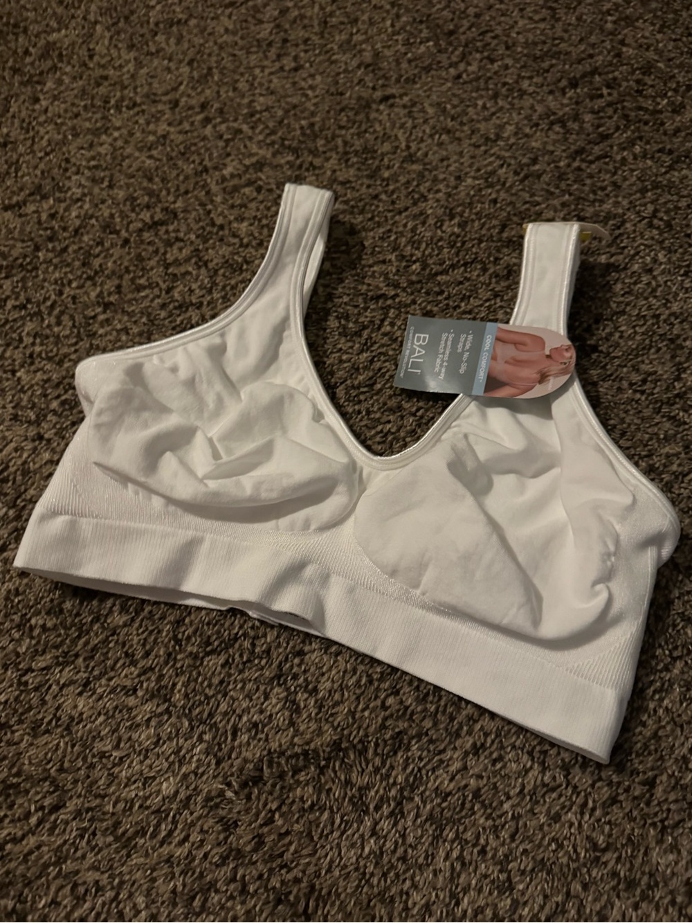 Bali Wireless Comfort Bra - White